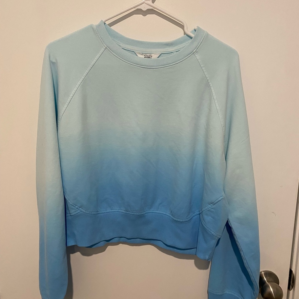 Athleta Girl Light Blue Ombre Sweatshirt